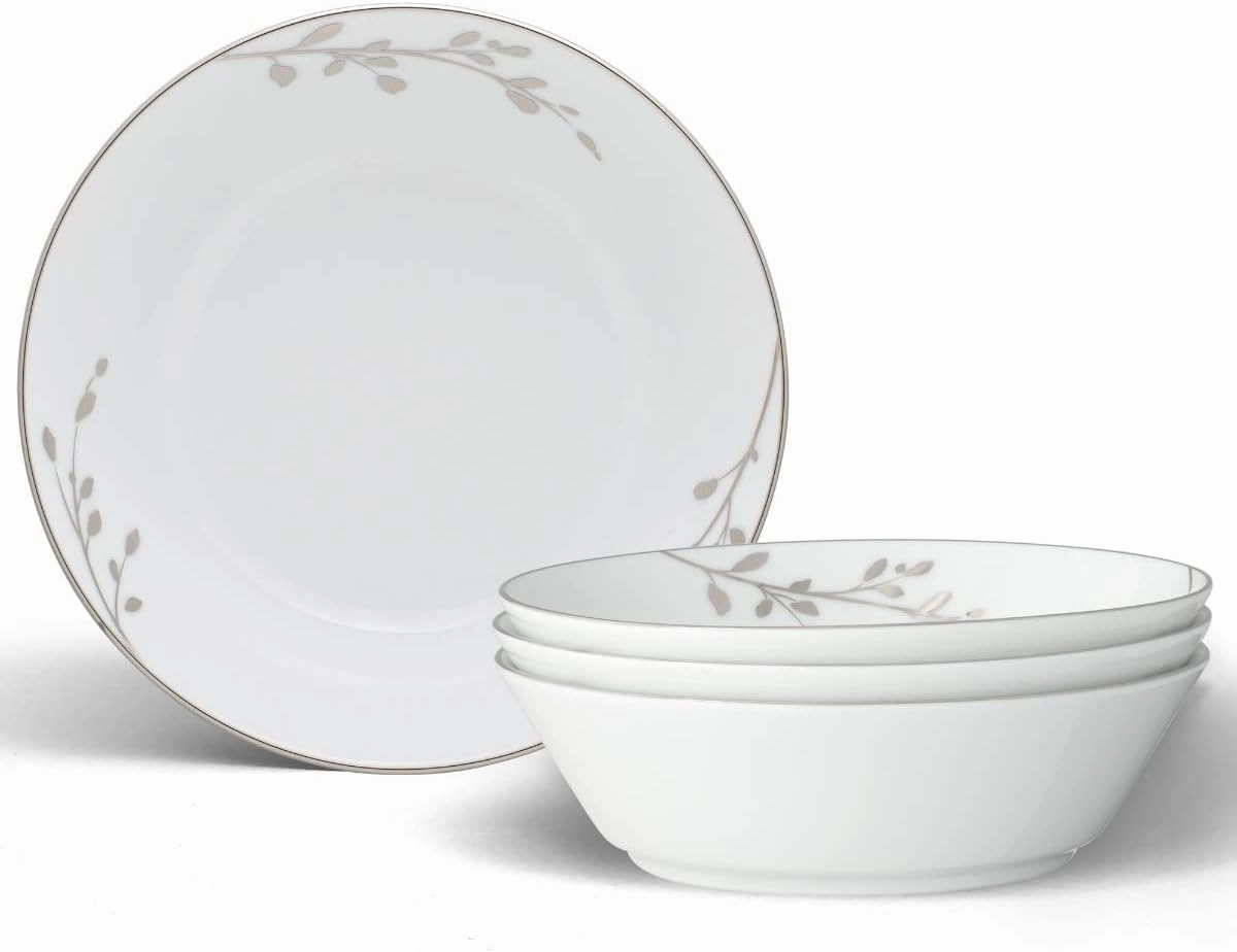 Noritake Birchwood Set of 4 Soup Bowls, 7", 20 oz.