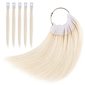 Noverlife 30pc 9" Real Human Hair Swatches - Color Testing Kit, Salon Training