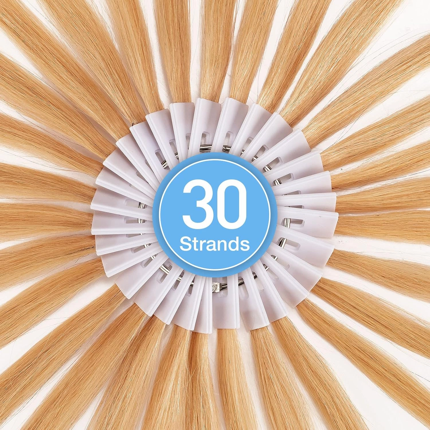 Noverlife 30PCS 9" Real Human Hair Swatches Testing Color Samples, Human Hair Color Testing Swatches, Hair Swatches for Salon Color Testing Practice