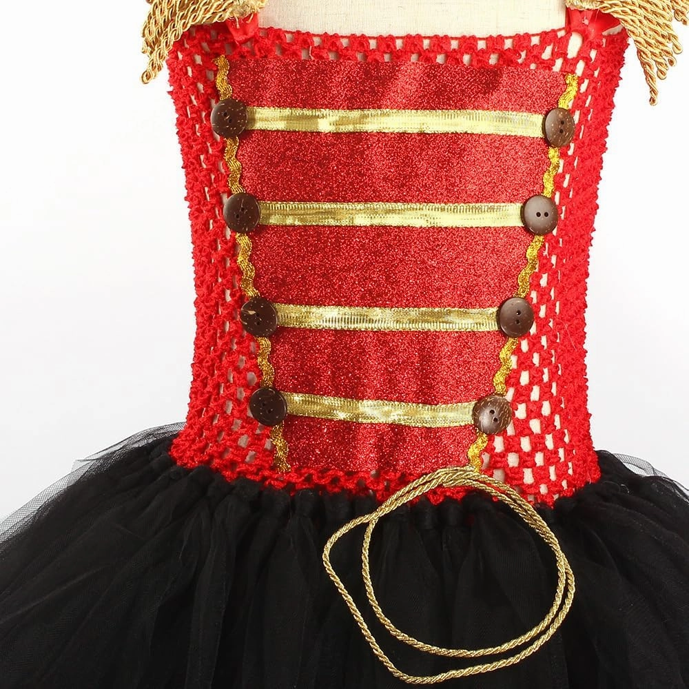 Nutcracker Costume for Girls Band Majorette Costume Halloween Christmas Nutcracker Dress-Up Costume Toy Soldier Uniform Costume Dress Performance Gown Children Clothing for Kids 10-12 Years B