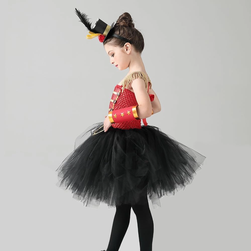 Nutcracker Costume for Girls Band Majorette Costume Halloween Christmas Nutcracker Dress-Up Costume Toy Soldier Uniform Costume Dress Performance Gown Children Clothing for Kids 10-12 Years B