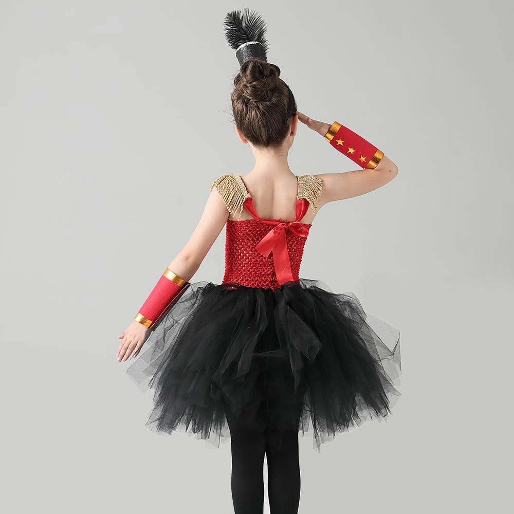 Nutcracker Costume for Girls Band Majorette Costume Halloween Christmas Nutcracker Dress-Up Costume Toy Soldier Uniform Costume Dress Performance Gown Children Clothing for Kids 10-12 Years B