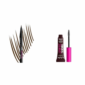 NYX Lift & Snatch Eyebrow Tint Pen & Thick It Stick It Thickening Brow Mascara Bundle, Espresso
