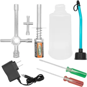 OGRC Nitro Starter Glow Plug Igniter Charger Tools Fuel Bottle Combo for Traxxas Redcat HSP Nitro Powered 1/8 1/10 RC Car