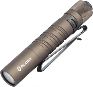 OLIGHT I3T EOS 180 Lumens Dual-Output Slim EDC Flashlight for Camping and Hiking, Tail Switch Flash Light with AAA Battery (Desert Tan)