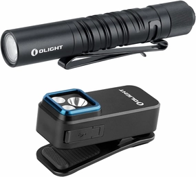 OLIGHT I3T EOS 180 Lumens Dual-Output Slim EDC Flashlight Bundle with Oclip Pro Clip-on Light