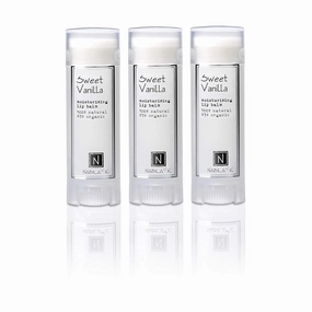 Organic Lip Balm Set – 3 Pack – Sweet Vanilla – Natural, Hydrating, Vegan & Petroleum-Free – 0.15 oz Each