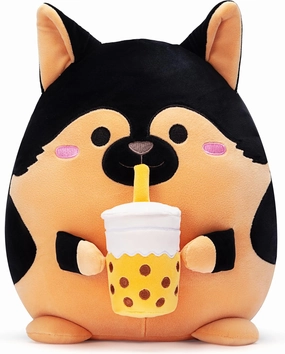 Original 14-inch German Shepherd Dog Pillow Plush Stuffed Animal Toy Big Size Soft Adorable Plushie,Gift for Kids Women Girls
