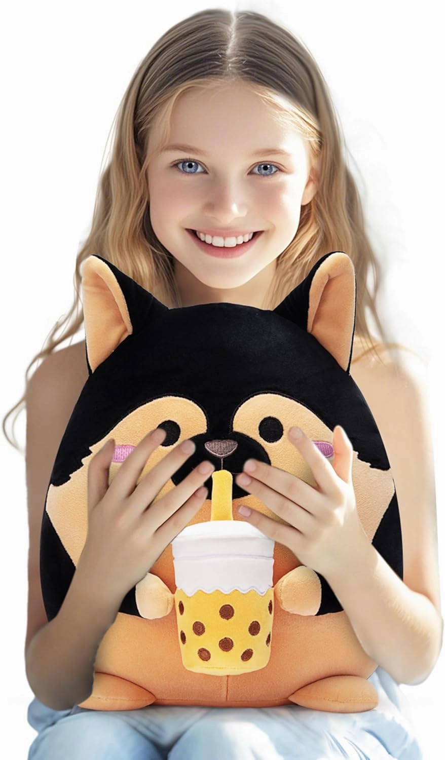 Original 14-inch German Shepherd Dog Pillow Plush Stuffed Animal Toy Big Size Soft Adorable Plushie,Gift for Kids Women Girls
