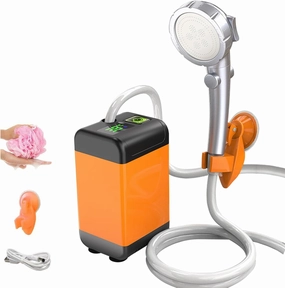 Outdoor Camping Shower Pump with Intelligent Digital Display Electric Portable Camping Shower