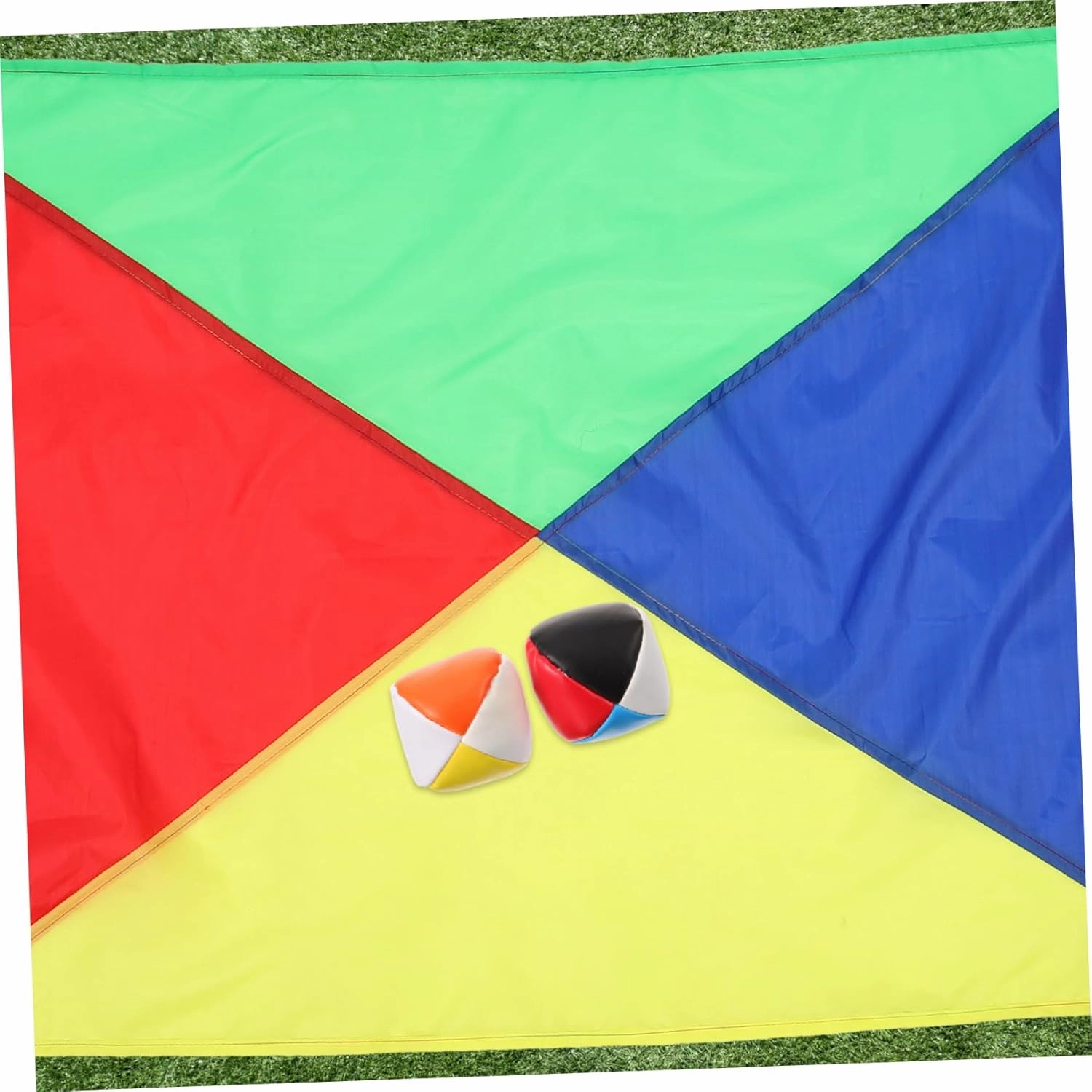 Outdoor Rainbow Balloon Umbrella Sensory Fitness Equipment for Playtime Includes Cloth Colorful Balls