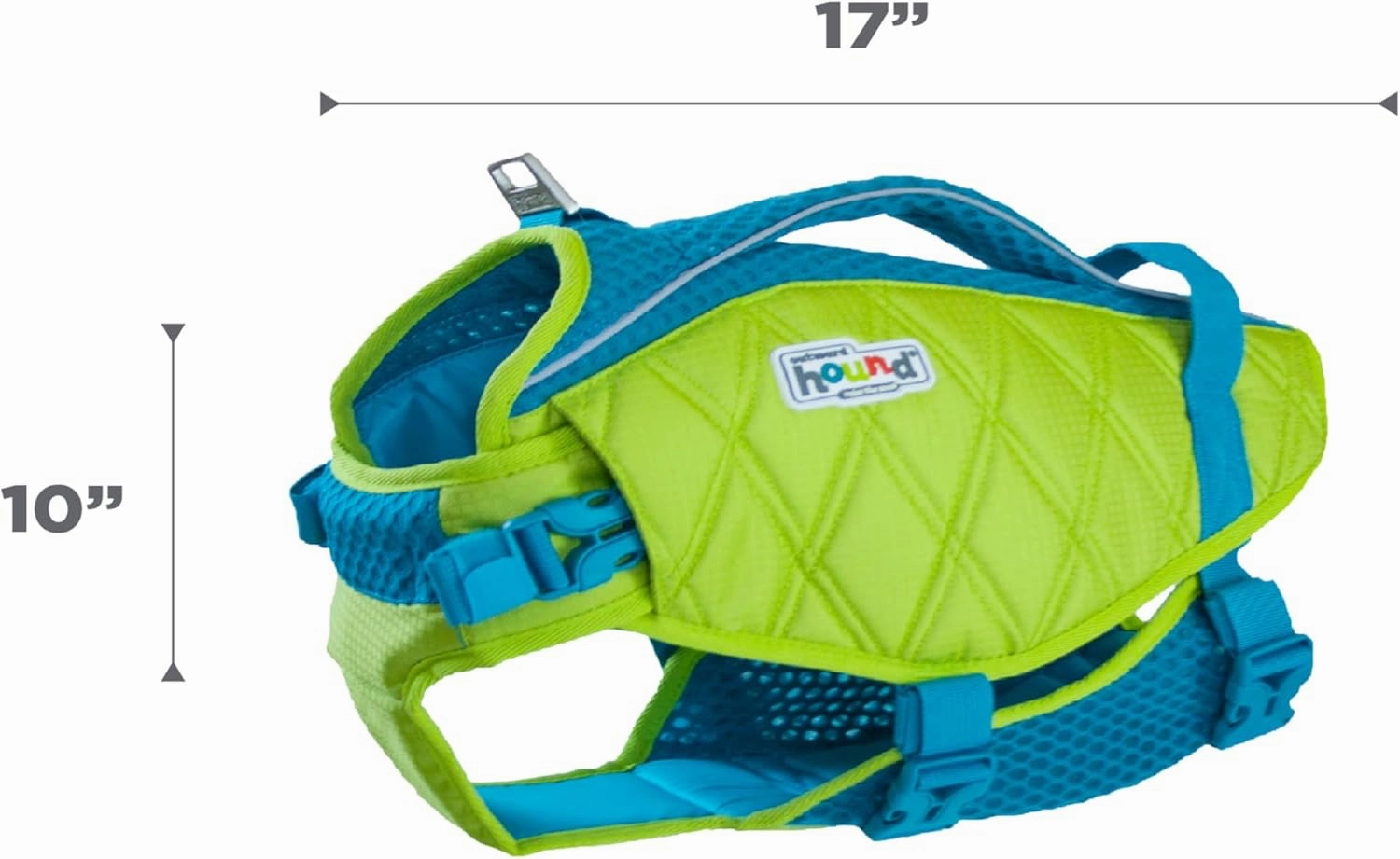 Outward Hound Standley Sport Dog Life Jacket, High-Performance Ripstop Dog Life Vest for Swimming, Boating, and Water Safety, Large, Green