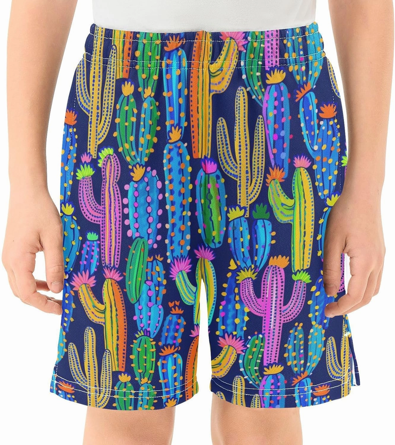 panksolu Boys Shorts Casual Athletic Shorts Elastic Waist with Pockets Teens Summer Track Shorts for Outdoor Activity 7-15Y