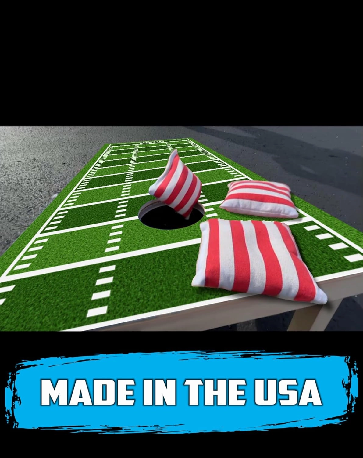 PARTYPONG PartyToss Cornhole Boards/Bean Bag Toss Game Set w/Optional LED Lights & Graphics - Choose Your Model