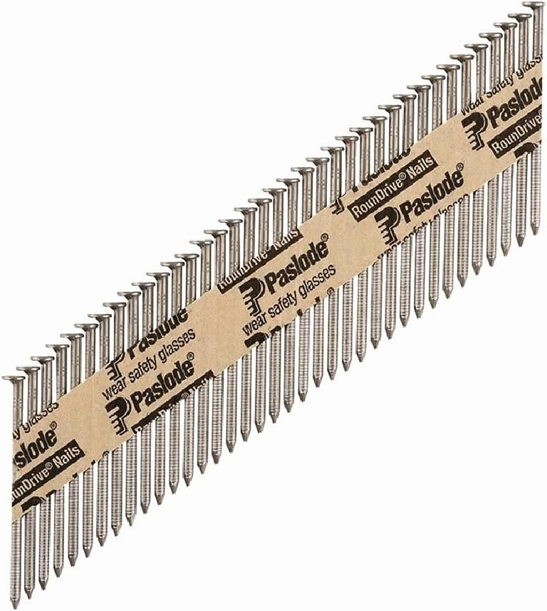 Paslode 650238 Round Head 2-3/8-Inch by .113-Inch by 30 Degree Paper Tape Collated Ring Shank Bright Framing Nail (5,000 per Box)