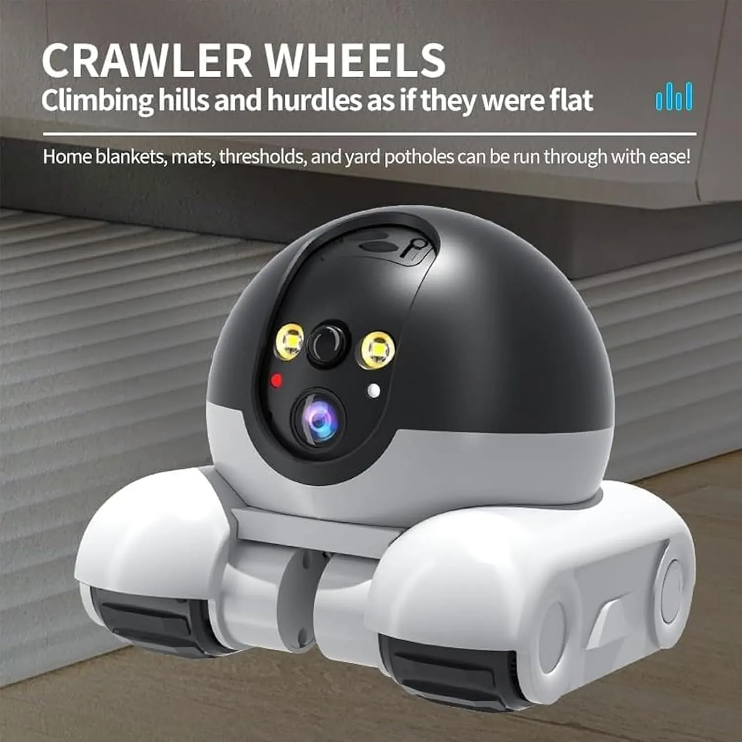 Patrol Buddy Robot Camera, Patrol Buddy Pet Cameras, Robot Camera on Wheels, 1080p WiFi Small Robots Cam, with App Remote Control, with 2-Way Talk, Night Vision, for Cats Dogs (128g)