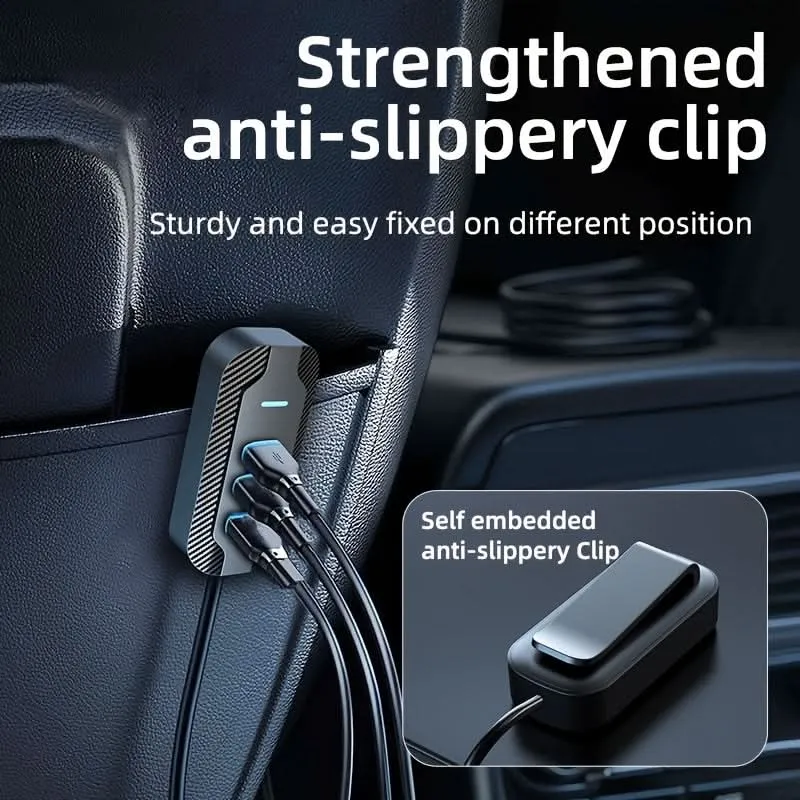 PD30W Fast Car Charger – 6-Port USB Expansion
