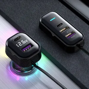 PD30W Fast Car Charger – 6-Port USB Expansion