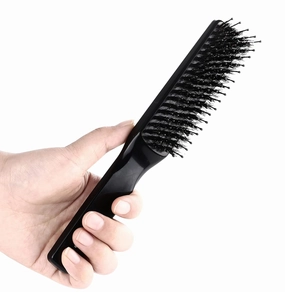 PERFEHAIR Boar & Nylon Bristle Paddle Hairbrush for Women & Men, Black - For Wet, Dry Thin, Thick, Curly Hair Smoothing, Styling, Detangling