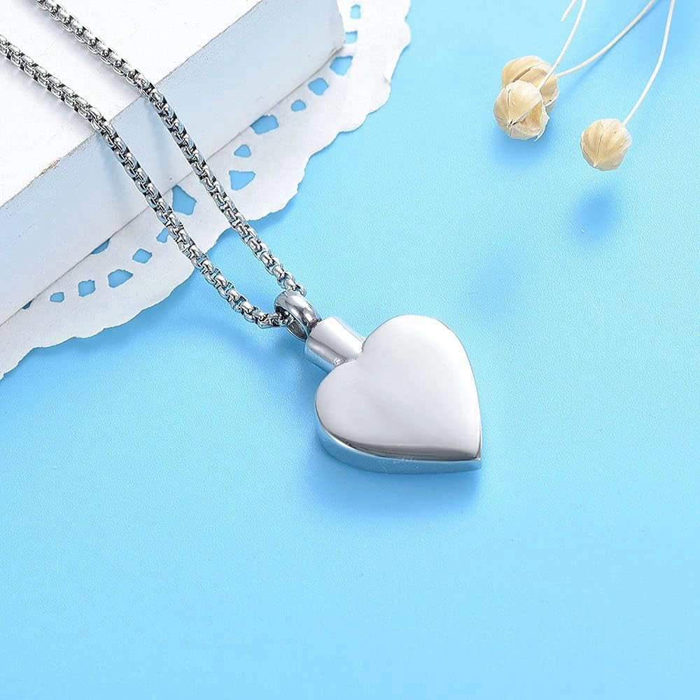 Pet Memorial Jewelry Hold Multi-color Crystal Dog Paw Heart Cremation Necklace For Ashes -No Longer By My Side But Forever In My Heart Keepsake Pendant