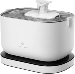 PETLIBRO Cat Water Fountain, Cordless Pet Water Fountain Battery Operated, 2.5L/84oz Dockstream Water Fountain for Cats Indoor, Cat Fountain with Stainless Steel Tray, Ultra-Quiet Dog Water Fountain