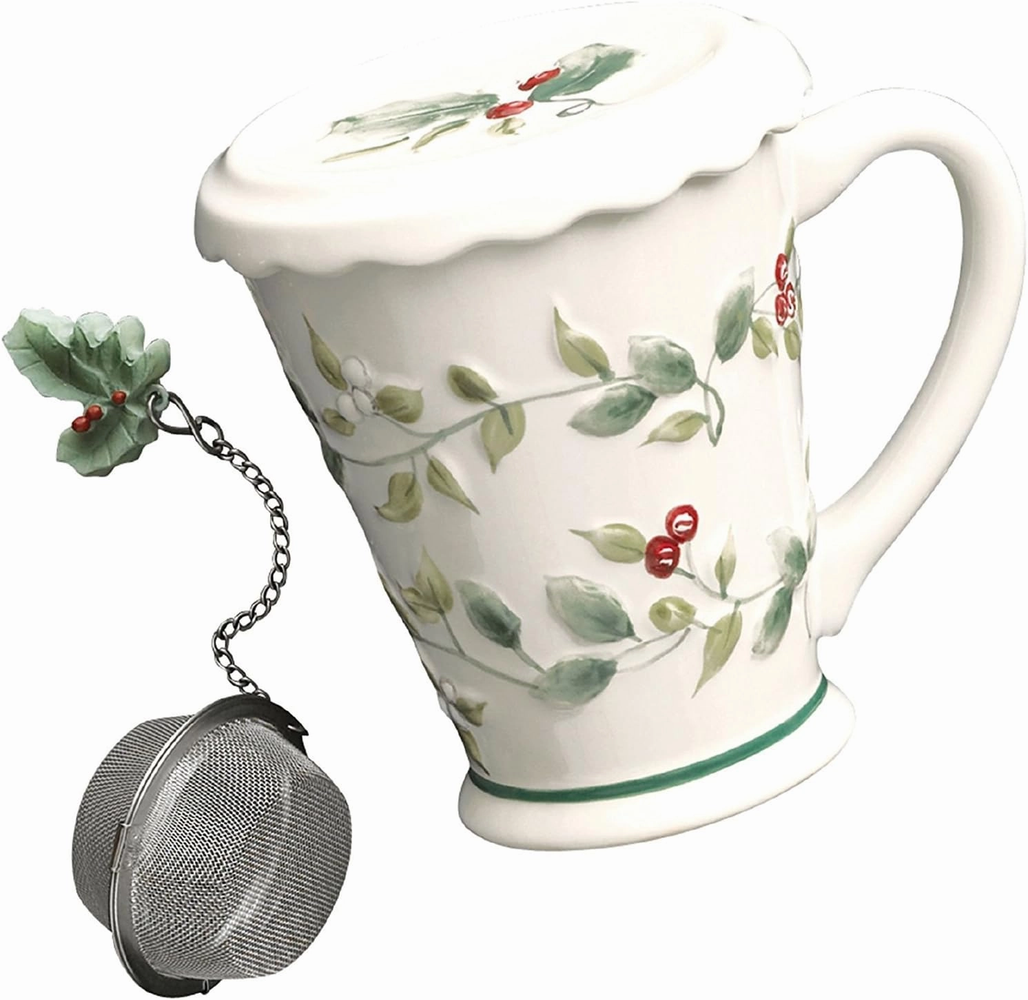 PFALTZGRAFF Winterberry Covered mug w/tea infuser 12 oz.