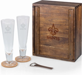 PICNIC TIME Brown New Orleans Saints Pilsner Beer Gift Set for 2