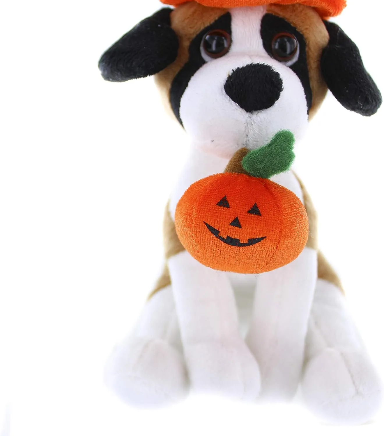 Plushland Halloween Pawpals 8 inches Puppy Dog Plush Stuffed Toy Comes with Hat and Halloween Jack O Lantern - Pumpkin for Kids on This Holiday (Beagle)