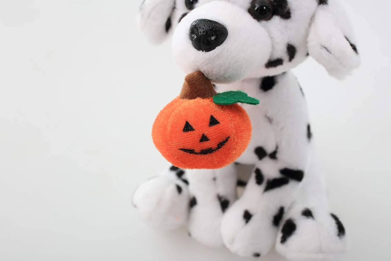 Plushland Halloween Pawpals 8 inches Puppy Dog Plush Stuffed Toy Comes with Hat and Halloween Jack O Lantern - Pumpkin for Kids on This Holiday (Dalmatian)