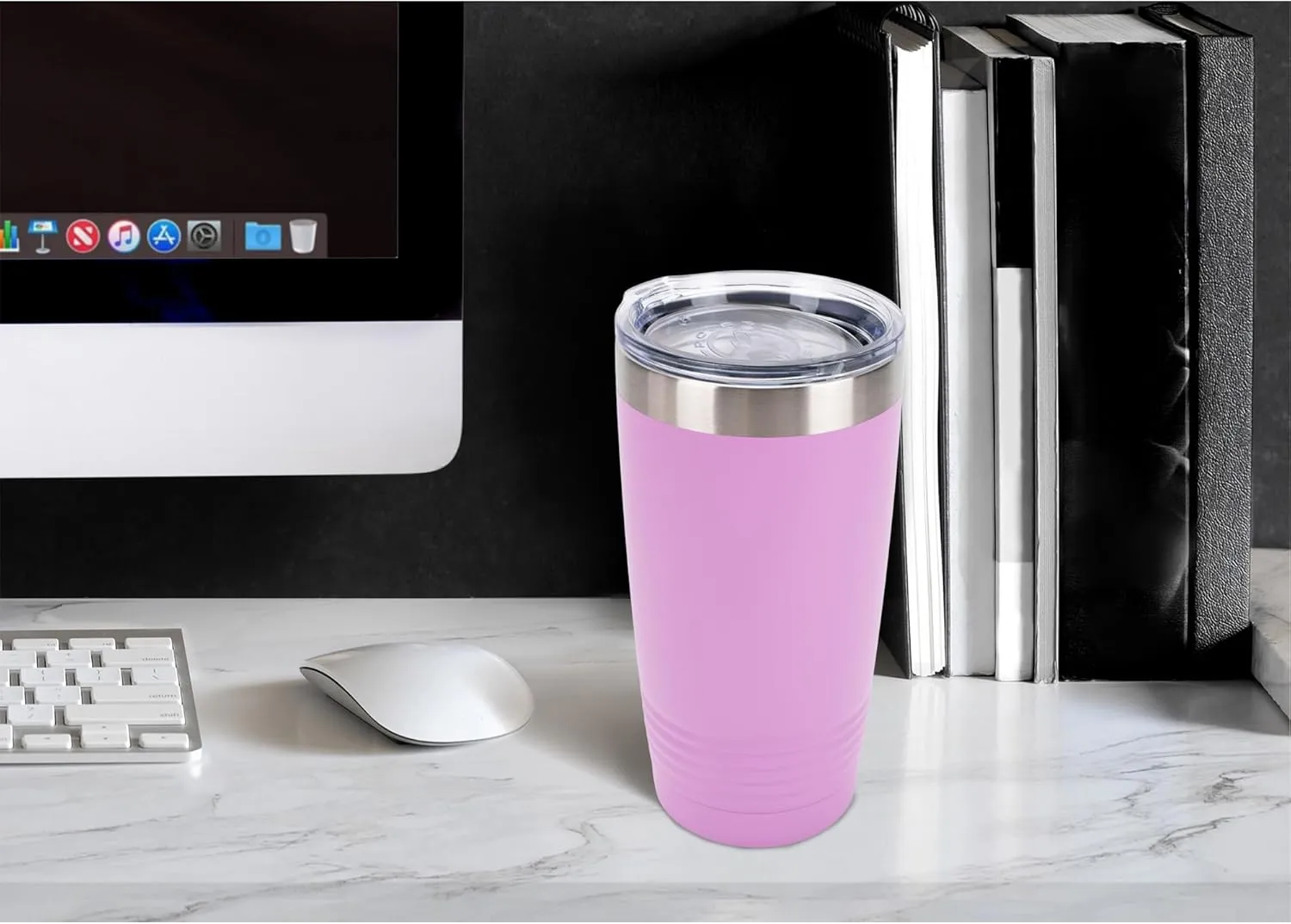 Polar Camel, United States National Parks, Bright Purple 20 Ounce, Stainless Steel, Vacuum Insulated Travel Tumbler Mug With Clear Lid, Glacier Bay Alaska