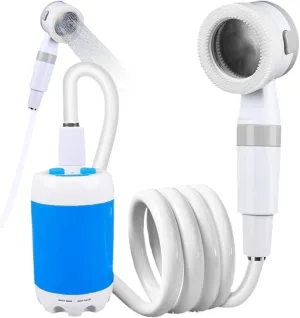 Portable Camping Shower, 2 Levels Electric USB Portable Shower, Waterproof Outdoor Shower for Camping, Hiking, Travel, Car Washing, Pet Cleaning, Portable Camping Shower