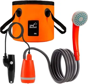 Portable Shower Camping Shower Versatile with Folding Bucket Camp Shower for Pet Cleaning Camping Backpacking Plants Watering