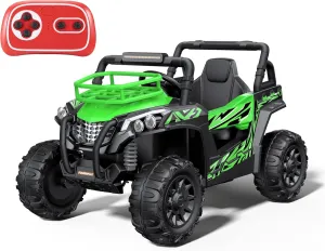 Powerwhale Ride On Car for Kids - 24V UTV Battery Powered Ride On Toys with Remote Control 4WD Kids Electric Car, 4.2Mph High Speed, Children's Green
