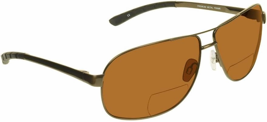 proSPORT Polarized Bifocal Reading Sunglasses for Men and Women. Near invisible line Reader Sunglasses
