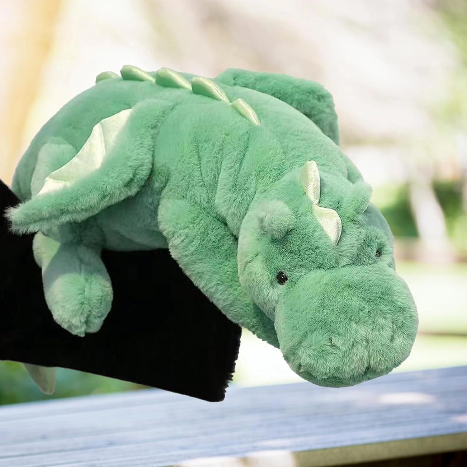 Pterosaur Stuffed Animal with Wings - Cute Soft Dinosaurs Plush Toys Little Flying Dragon Plushies Pillow Doll Christmas Birthday Gifts for Kids Boys Girls (Green,43.3inch/110cm)