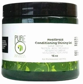 Pure O Natural Neatbraid Beauty Professional Conditioning Shining Gel 16 oz - SET OF 4