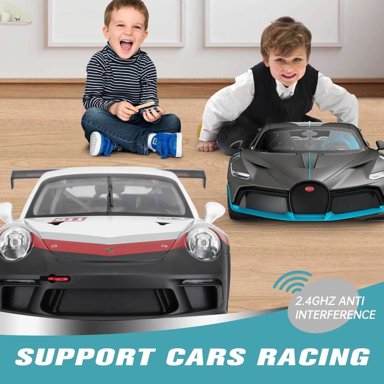 RASTAR RC 1/14 Porsche 911 GT3 Cup Remote Control Sports Car, Porsche Toy Car for Kids Drift RC Race Vehicle – White 2.4G