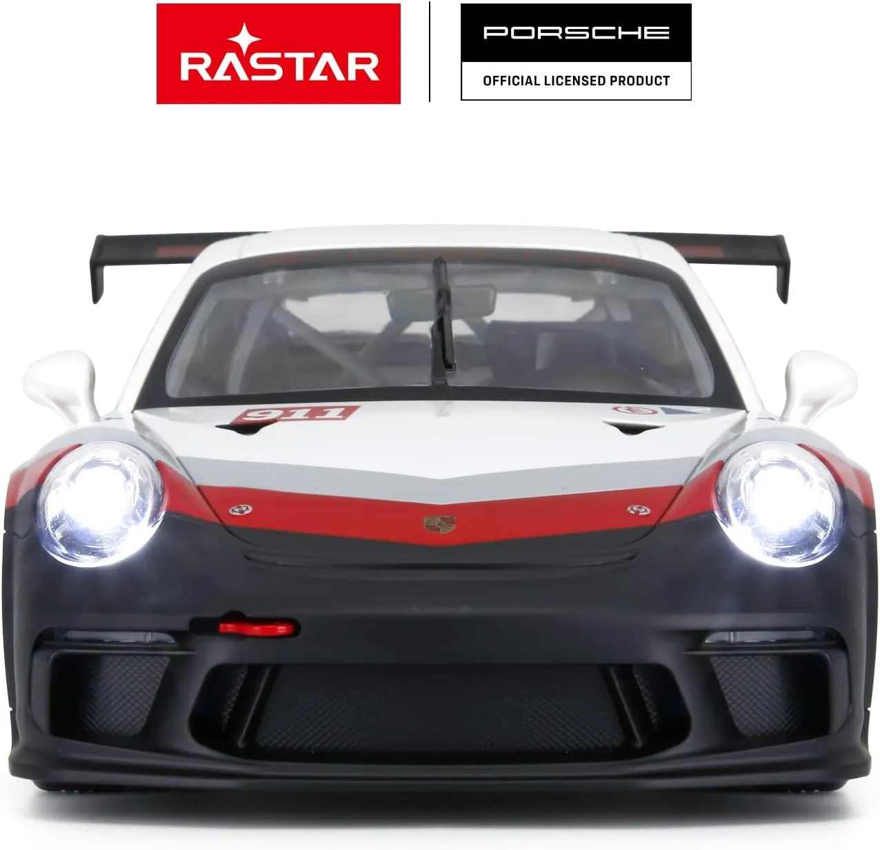 RASTAR RC 1/14 Porsche 911 GT3 Cup Remote Control Sports Car, Porsche Toy Car for Kids Drift RC Race Vehicle – White 2.4G