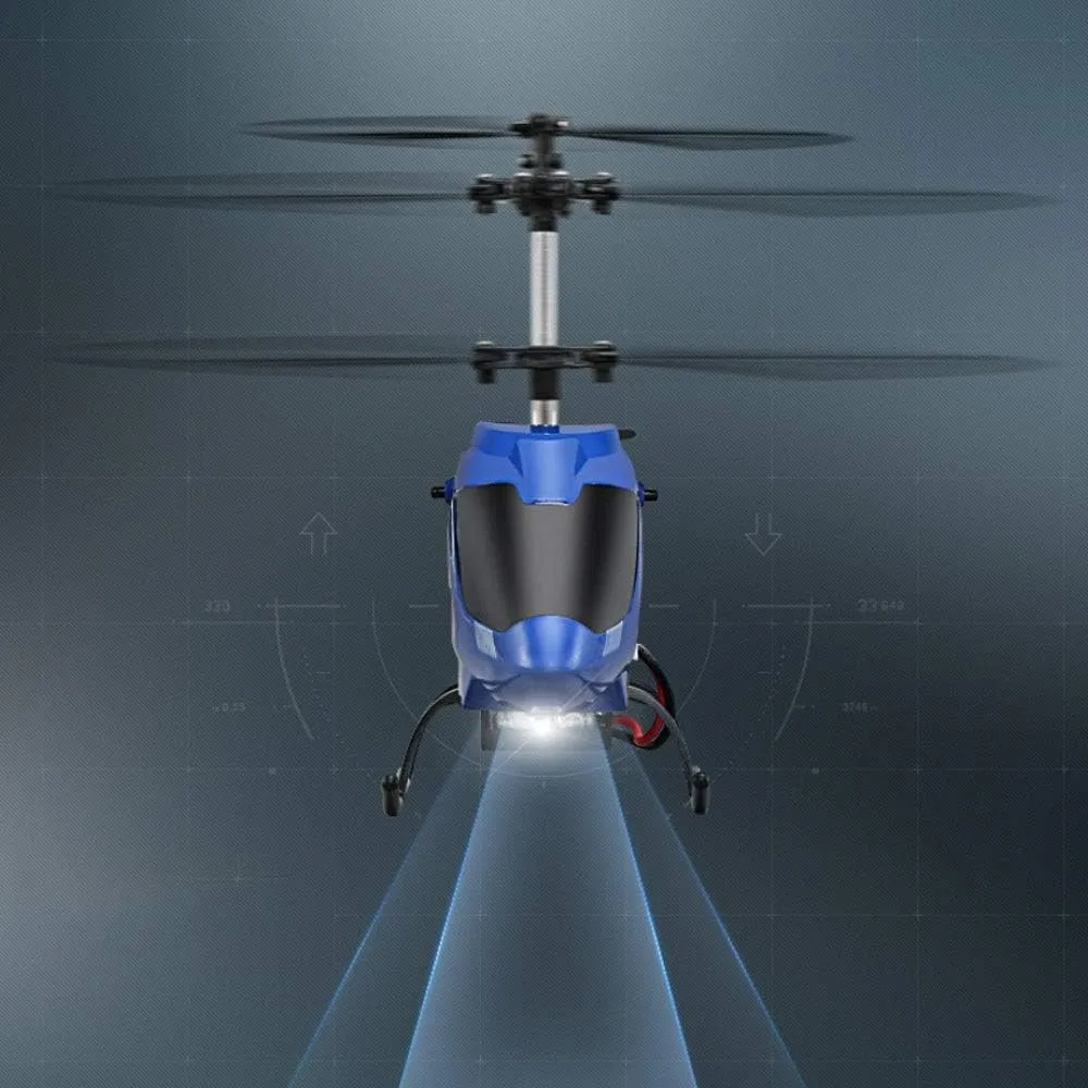 RC Plane 2.4G Alloy Anti-Fall Remote Control Helicopter with Gyro LED Light RC Aircraft Children's (Color : Blue)