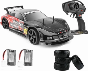 RC Drift Car 1/10 2.4GHz 4WD 70KM/H High Speed Remote Control Sport Racing On-Road Vehicle with 4PCS Replacement Tires Birthday Xmas Gift