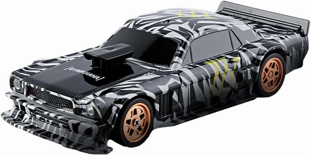RC Mini Drift Car Kit, 1/43 Scale 2.4G RC Electric 4WD Racing Sports Car with Lights - Black & White, High-Speed for Boys, Girls & Adults - RTR Version