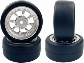 RC Repair Parts Compatible with WPL D12 D42 RC Car Spare Parts Accessories 4pcs Rubber Drift Tires Upgrade Wheel Hubs Rubber Soft Tires