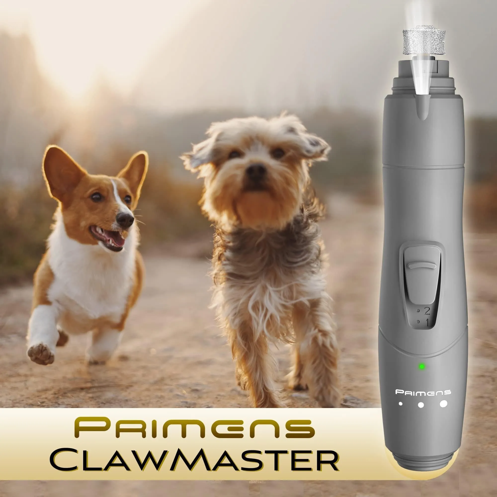 Rechargeable Dog Nail Grinder with LED Lights.