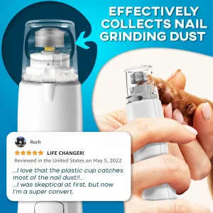 Rechargeable Dog Nail Grinder with LED Lights.