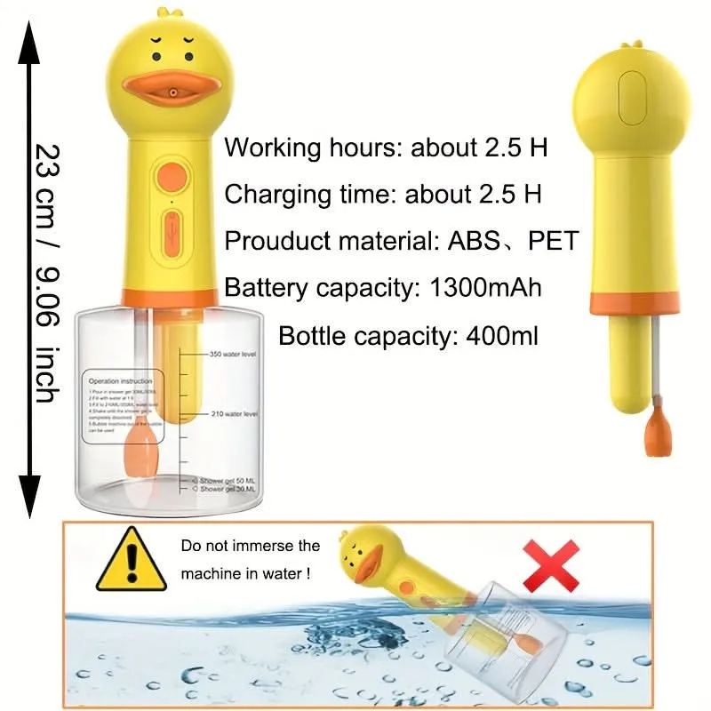 Rechargeable Pet Foam Shampoo Dispenser