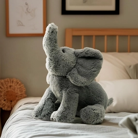 RECUR Plush Gray Elephant Stuffed Animals,Soft Plushie,12 Inches,Adorable Gift for All Ages