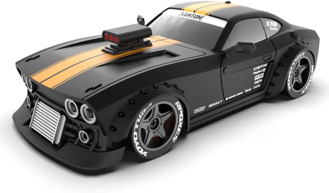 Remote Control Car RC Drift Car 2.4G 1/32 Scale 4WD High-Speed RC Drift Car with LED Headlights, Racing Sport Toy Car for Adults(RTR Version/Black)
