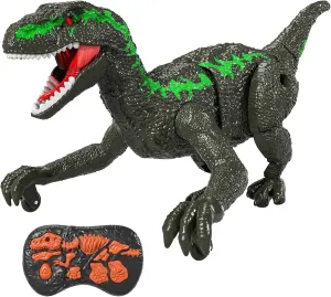 Remote Controlled Dinosaur Toy for Kids 4-7 Years, Electrical Stunt Lifelike Walking Dinosaur with Light and Sound, Rechargeable Dinosaur Robot Birthday Gifts for Boys 3 