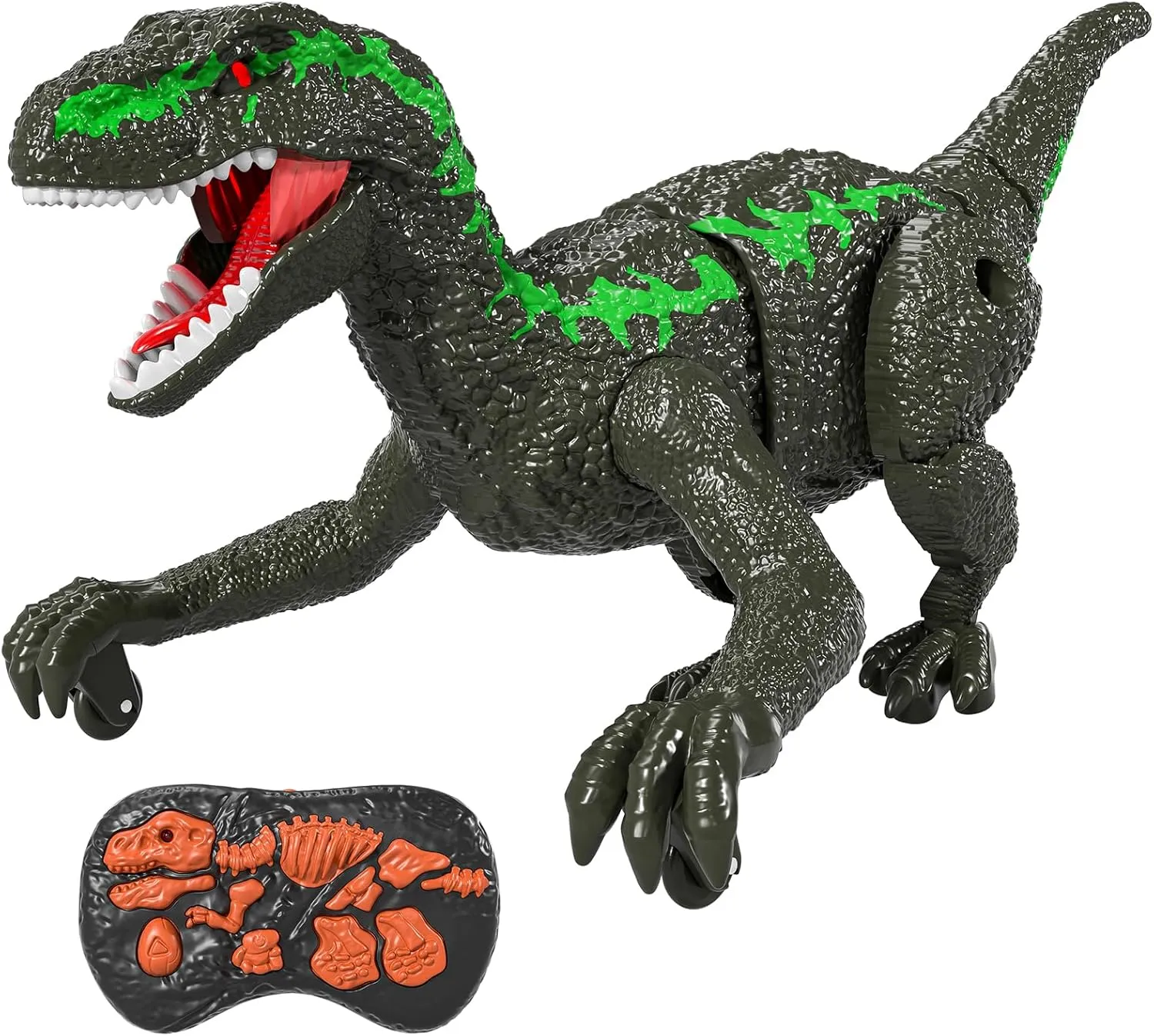 Remote Controlled Dinosaur Toy for Kids 4-7 Years, Electrical Stunt Lifelike Walking Dinosaur with Light and Sound, Rechargeable Dinosaur Robot Birthday Gifts for Boys 3 