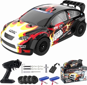 Remote Control Drifting Car 1/16 Scale, 30 MPH 4WD High Speed Drift RC Car, Speed & Steering Control Vehicle Toy with U2 Sets of Tires and Light for Kids 8-12 Years Old